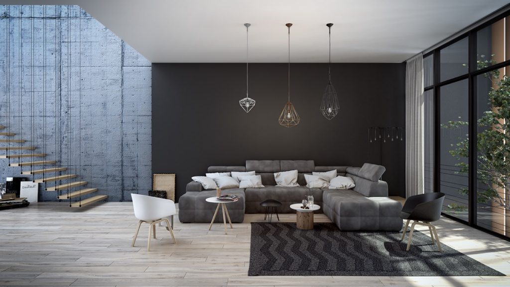 modern black and white living room ideas