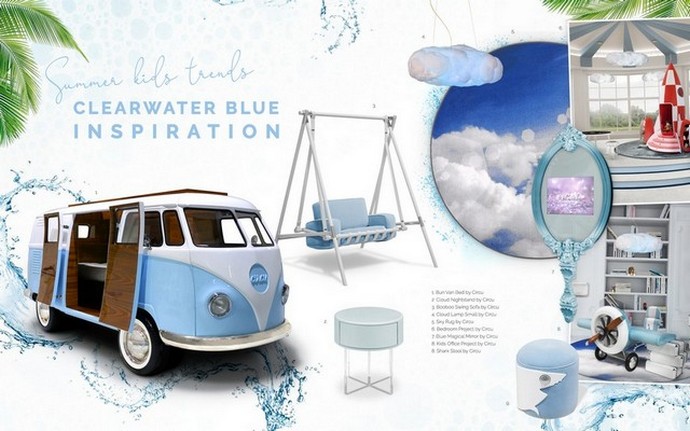 Interior Design Trends 2019 - Clearwater Blue for Kids